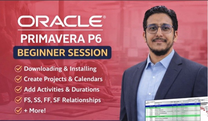 Oracle Primavera P6 training screen